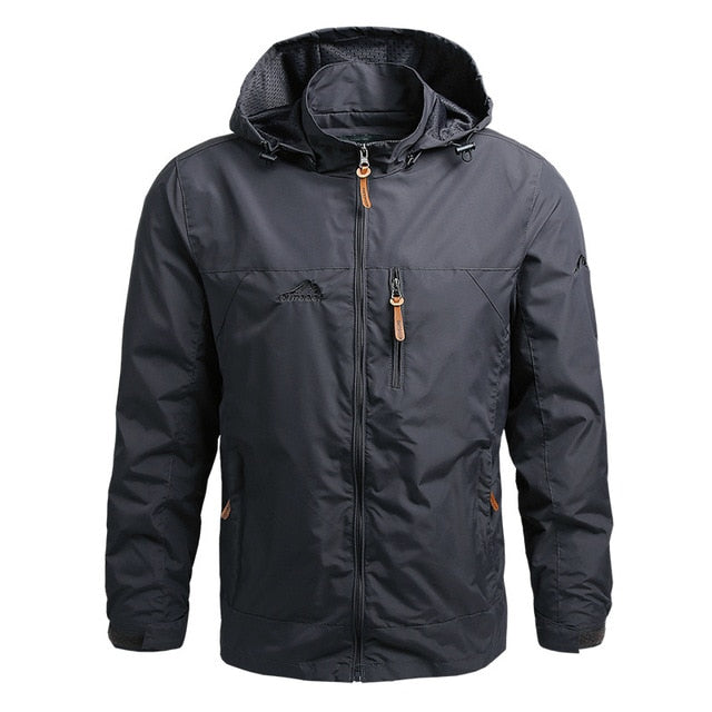Men's Waterproof Windbreaker Hooded Jacket/Coat