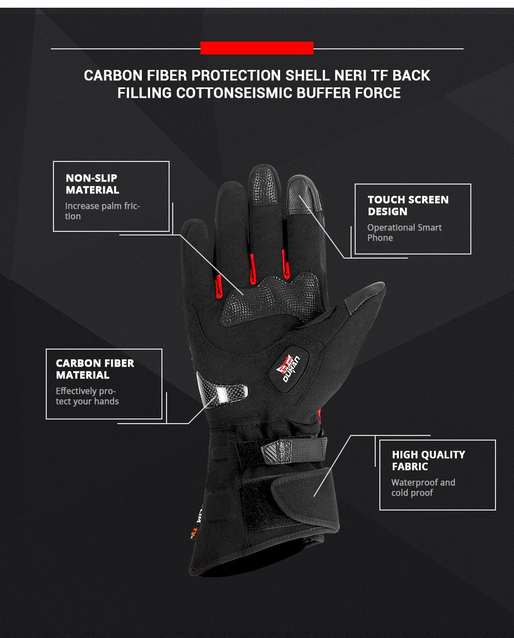NEW Unisex Premium Motorcycle Heated Gloves With Storage box
