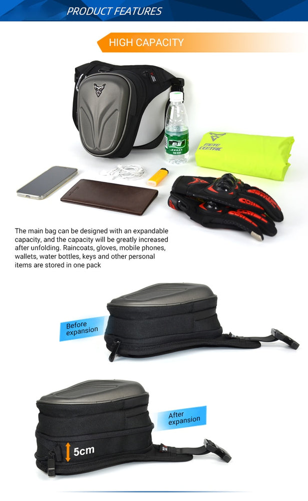 
                  
                    2021 New Multi-Function Hard Case Motorcycle Drop Leg side Bag
                  
                