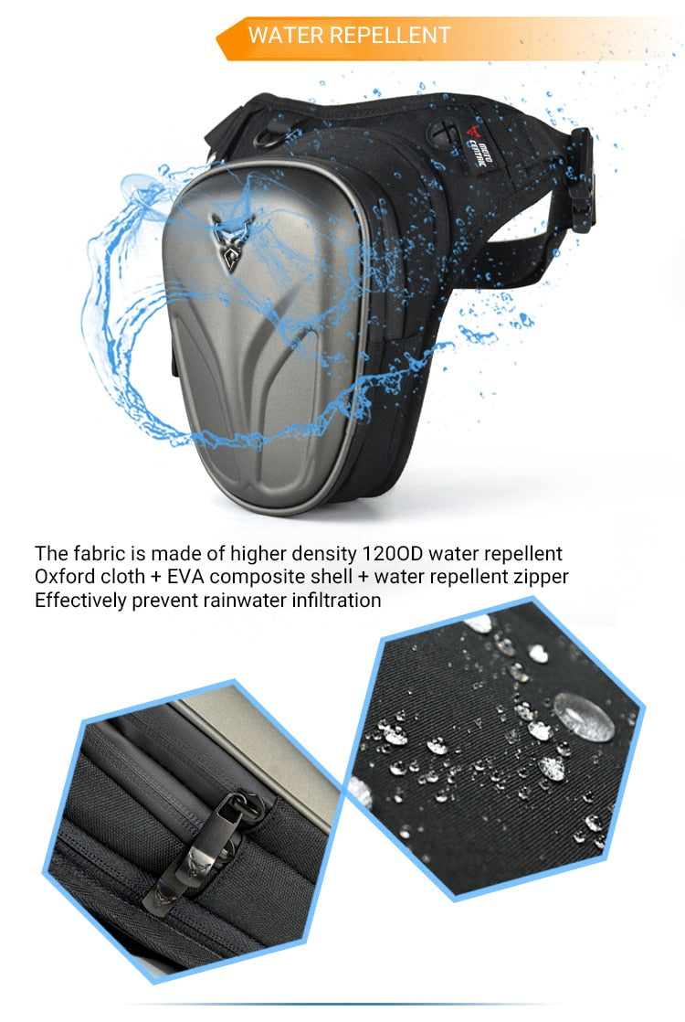 2021 New Multi-Function Hard Case Motorcycle Drop Leg side Bag