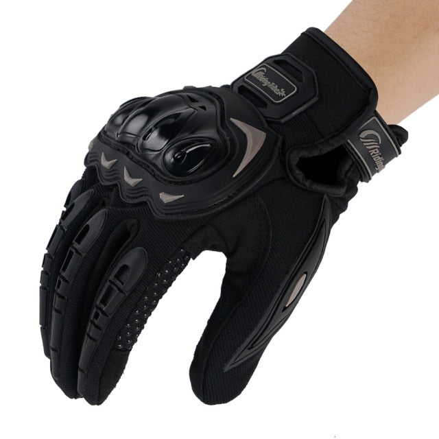 Men's Perforated Gloves with Hard Knuckle Guards