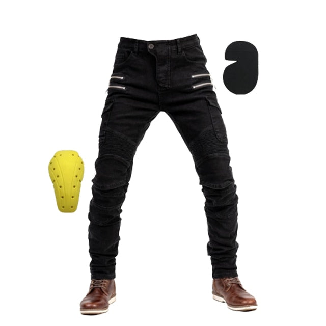 Model 2 Men's Armored Jeans Black